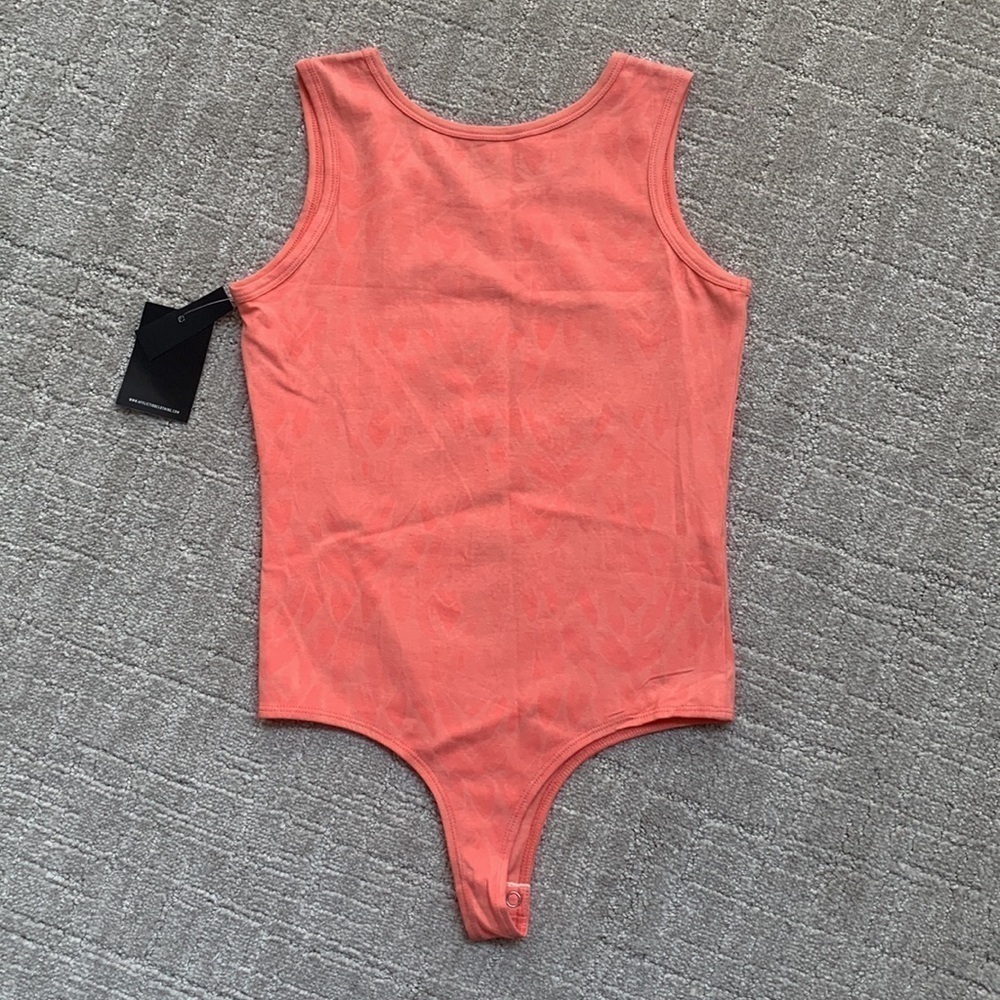 New Affliction Margo Wings Shell Pink Core Collection Sleeveless Tank Bodysuit - Picture 5 of 6